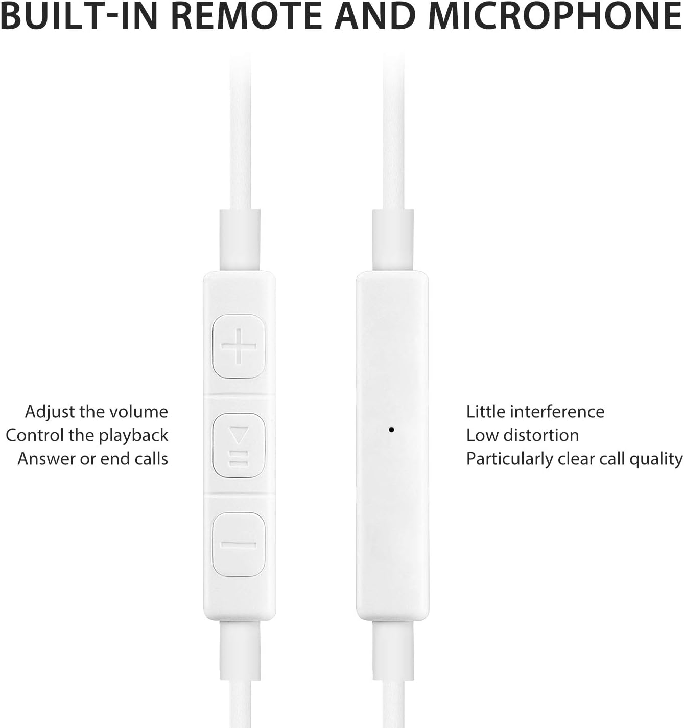 Wired Earbuds with Microphone and Remote Volume Control [2 Pack] [2 Pair] 3.5mm Plug Earphones Noise Canceling Headphones for Android Smartphone, Tablet, MP3/MP4 Player, All 3.5mm Audio Devices: Home Audio & Theater
