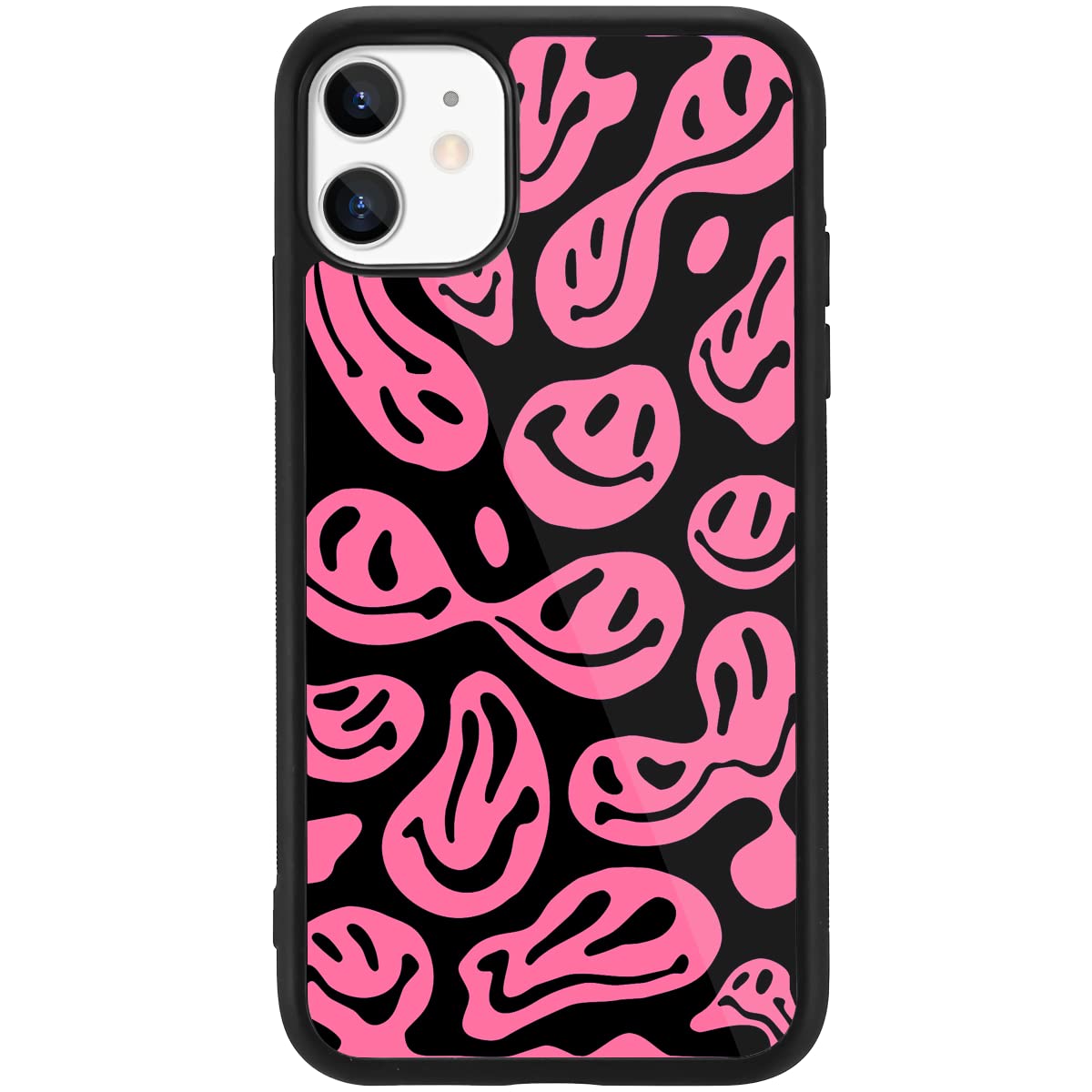 MAYCARI Funny Face Pattern Design Case for iPhone 11, Slim Soft TPU & PC Hard Back Protective Case with Shock Absorption, Girly Face Pattern — image 1