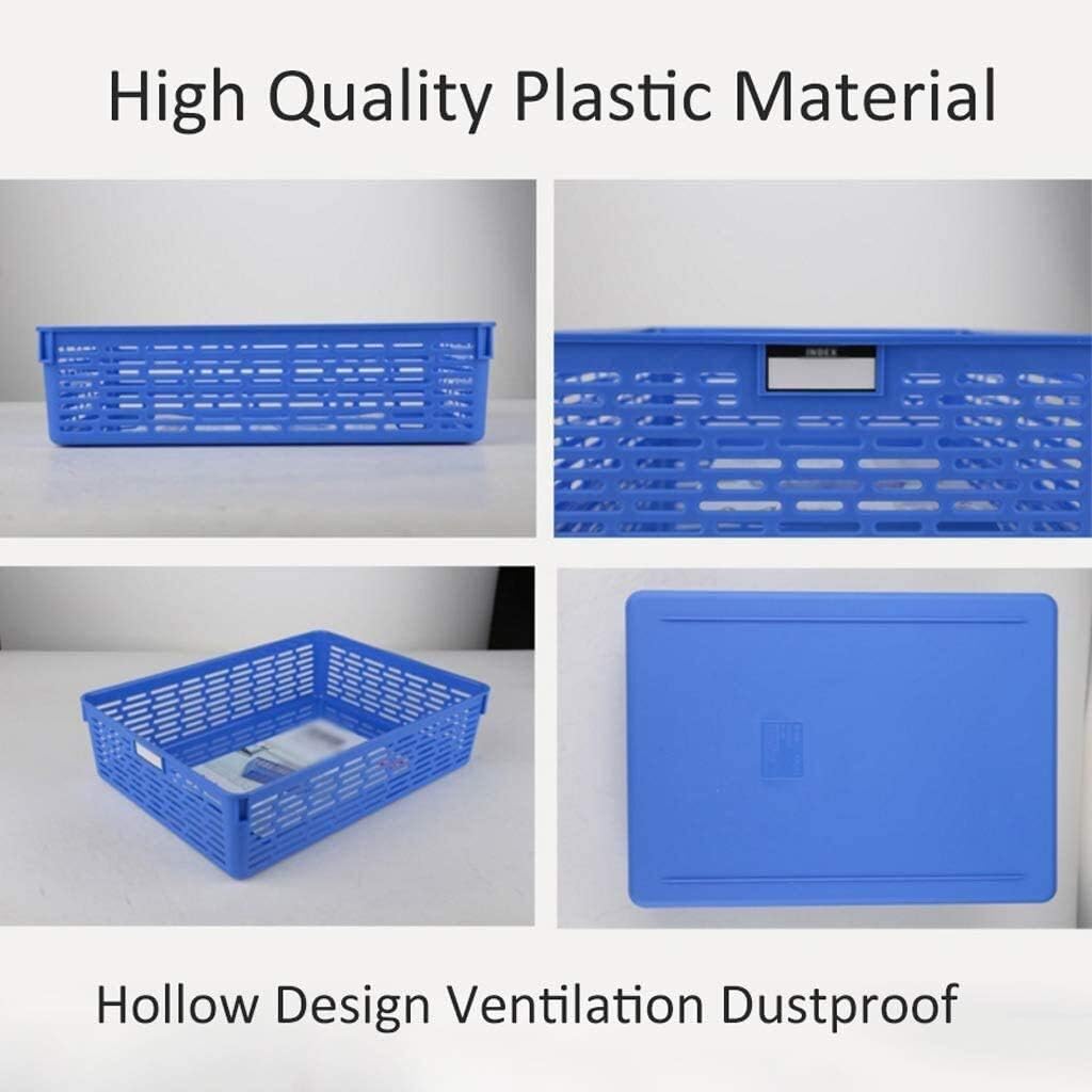 Organizer File Shelf, Mesh Briefcase Storage Basket Storage Box Plastic Data Finishing Bar, Blue, 32.4 24 8.5cm Desktop Organizer: Home & Kitchen