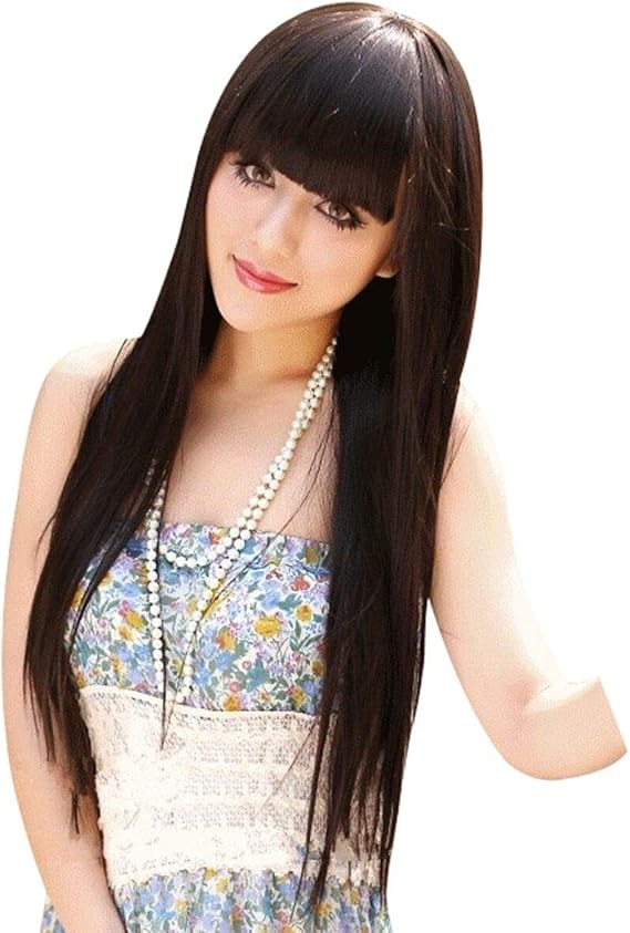 Amazon Teemi ロング ストレート 黒髪 ウィッグ かつら コスチューム用小物 レディース 服 ファッション小物 通販