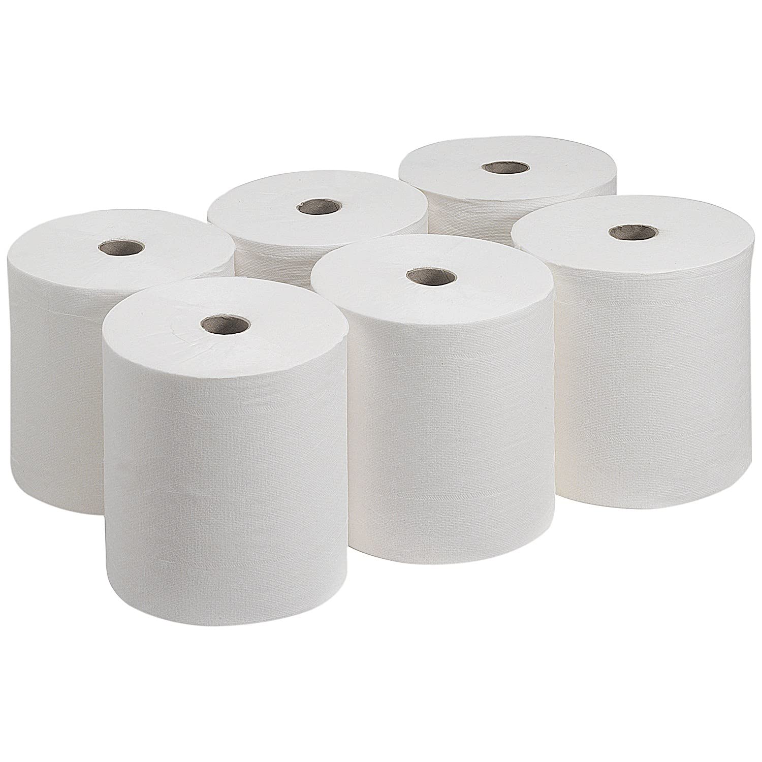 2Work 2-Ply Centrefeed Roll 150m White (Pack of 6) KF03804