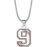 TCHYUN Sports Collection Baseball Basketball Number Necklaces Cursive Bracha Dainty Sale Cheap Cute Simple Polished Initial Snake Chain Custom Choker Stainless Steel Pendant Men Womens Girls