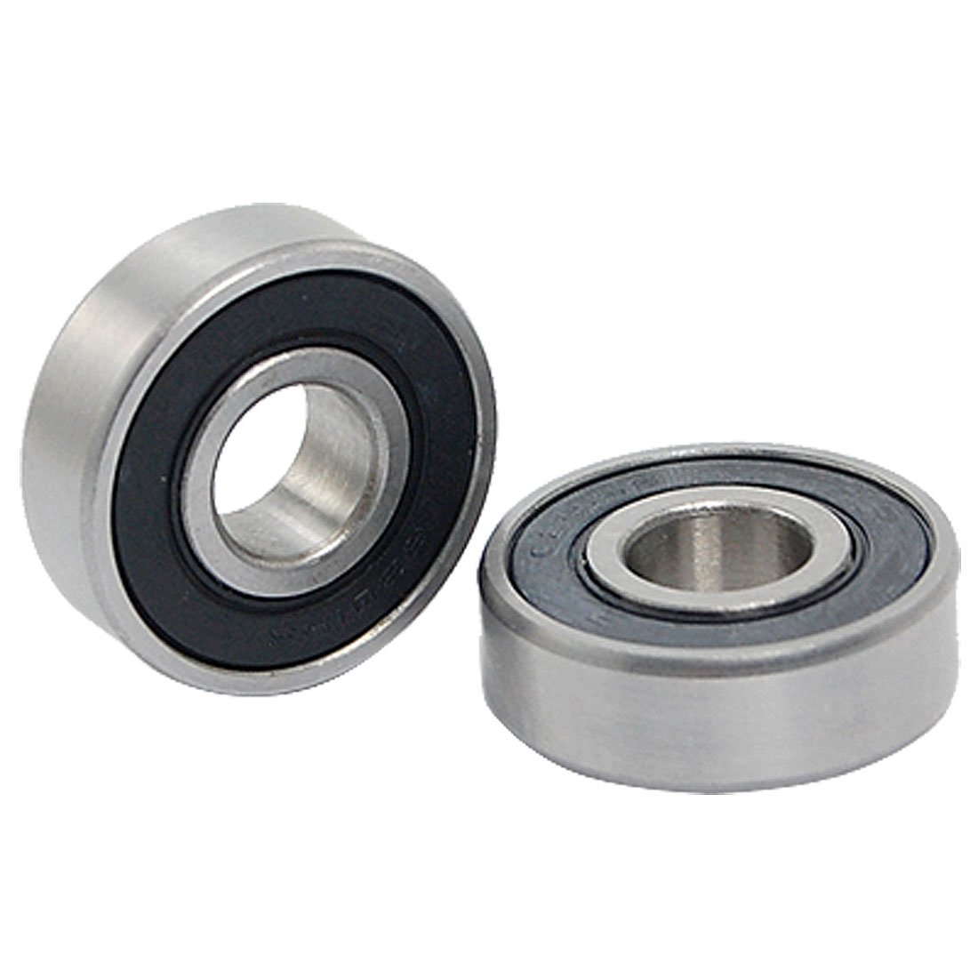 Sourcingmap 2 Pcs Roller-Skate Skateboard Deep Groove Ball Bearings 6201RS