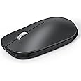 OMOTON Bluetooth Mouse for iPad and iPhone (iPadOS 13/ iOS 13 and Above), Ultra-Thin Wireless Mouse Compatible with Bluetooth Enabled Computer, Laptop, PC, Notebook, and Mac Series, Matte Black
