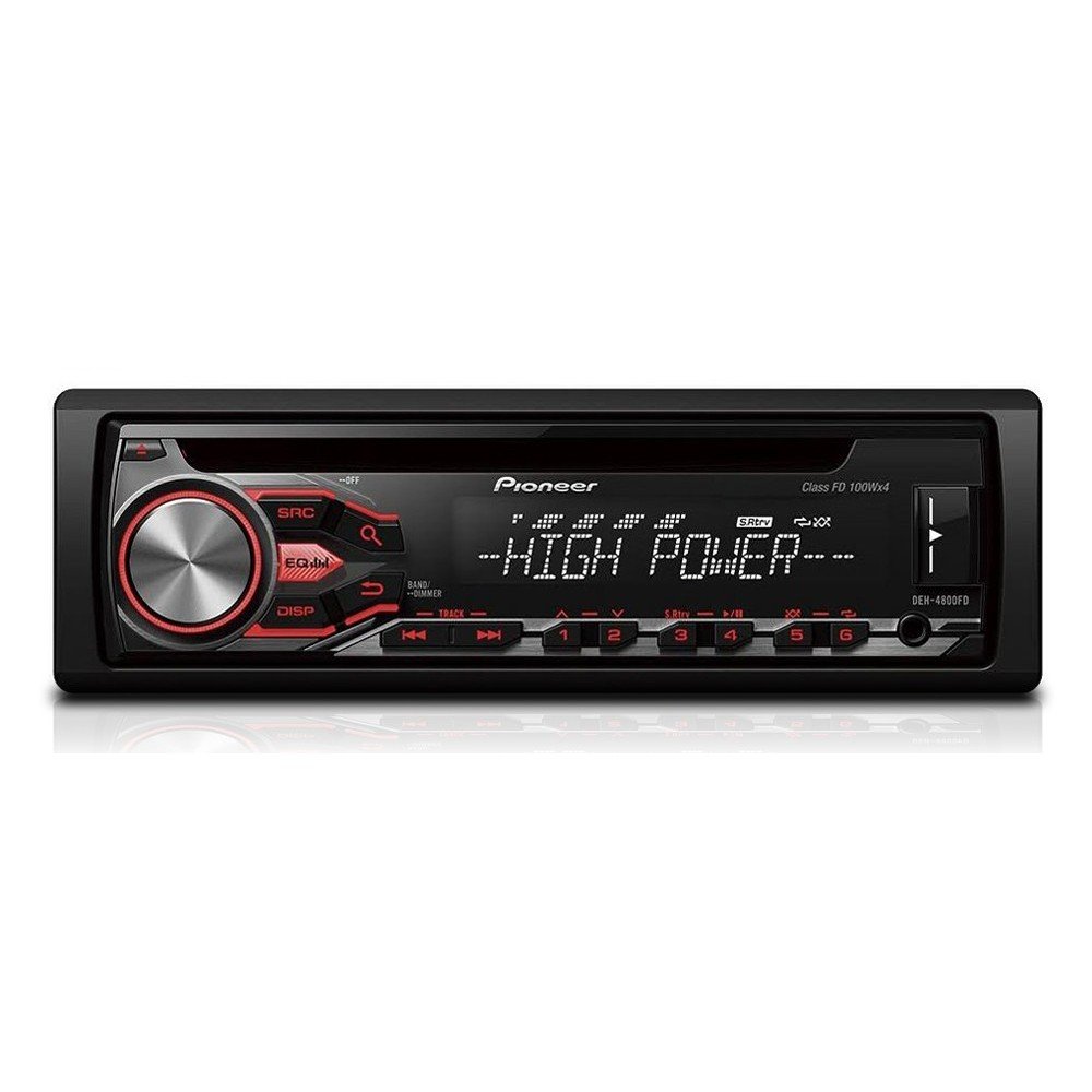 Pioneer DEH4800FD High Power Car Stereo with RDS Tuner, USB and Auxin