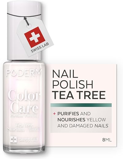 PODERM Nail Polish Tea Tree Pearl White 8ML Podiatrist Formula