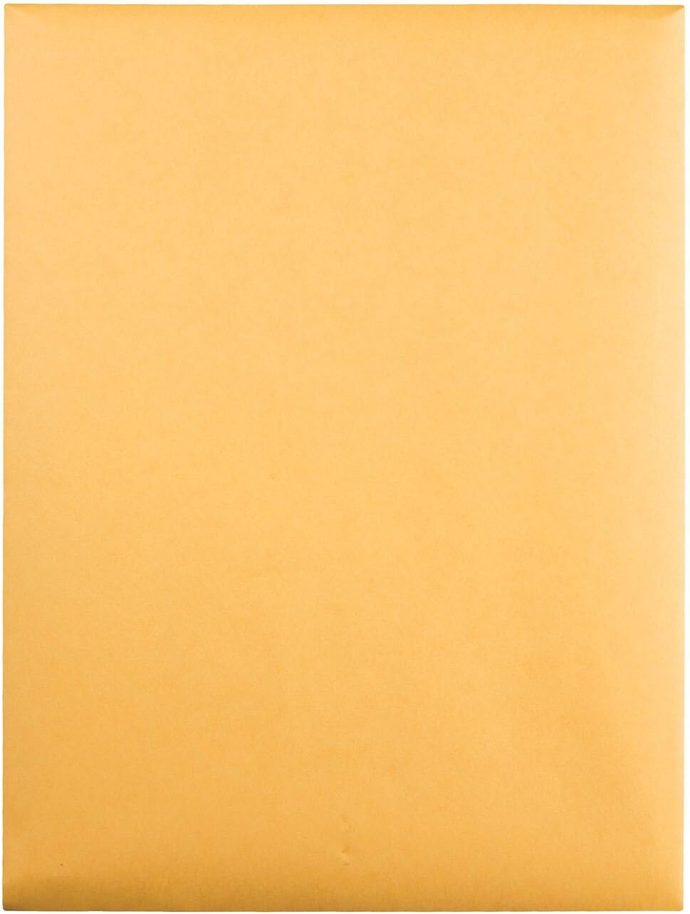 Quality Park 9" x 12" Clasp Envelopes, Brown Kraft, Gummed Flap, 100/Box (QUA37790) : Office Products