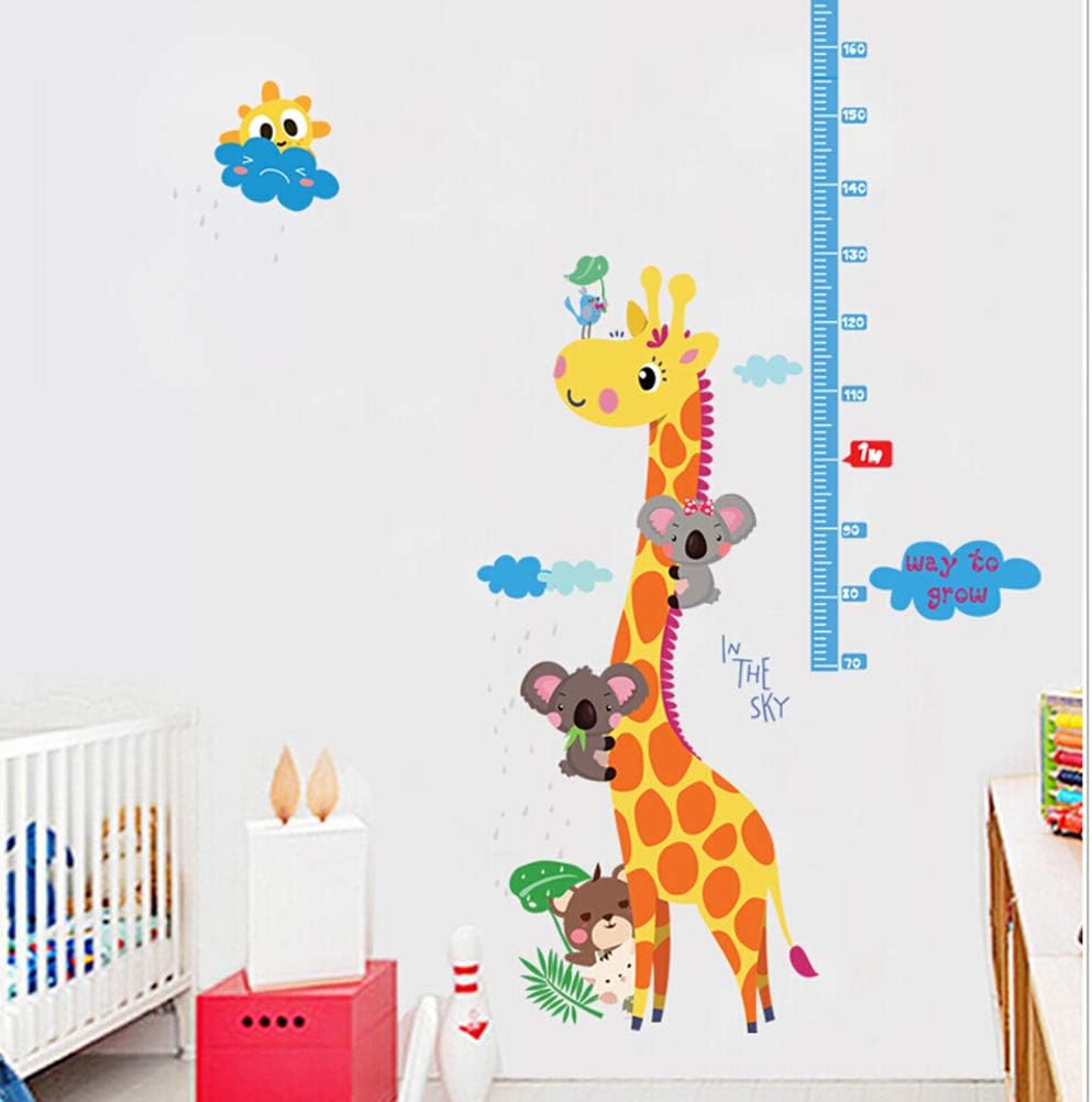 Vosarea Toise Stickers Muraux Girafe Hauteur Croissance De Mesure Enfants Pepiniere Autocollants Amovibles Diy Decorations Murales Bebe Puericulture Centroarco Com