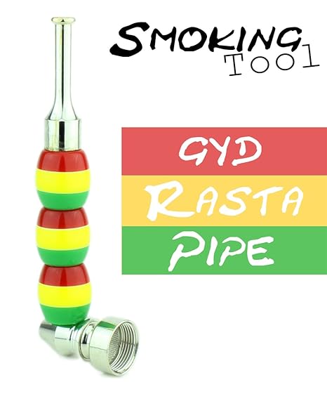 GYD Geschenkset - Profi Raucher & Kiffer Set auf Karte/Geschenkverpackung - Raucherset Zubehör - Pfeife BIG Jamaica Nobel und