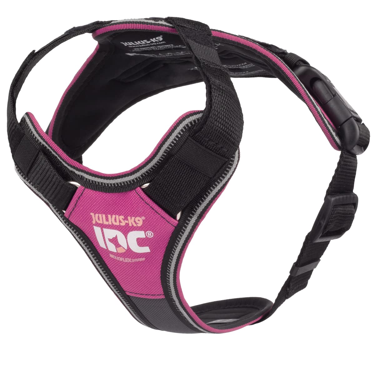 JULIUS-K9 IDC Longwalk Y-Harness, Pink-Gray, Size: XS