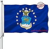 Air Force Flag Double Sided 3x5 Outdoor- Heavy Duty US Air Force Military USA Flags -United State AirForce Flags Banner with 2 Brass Grommets 4 Rows Stitched