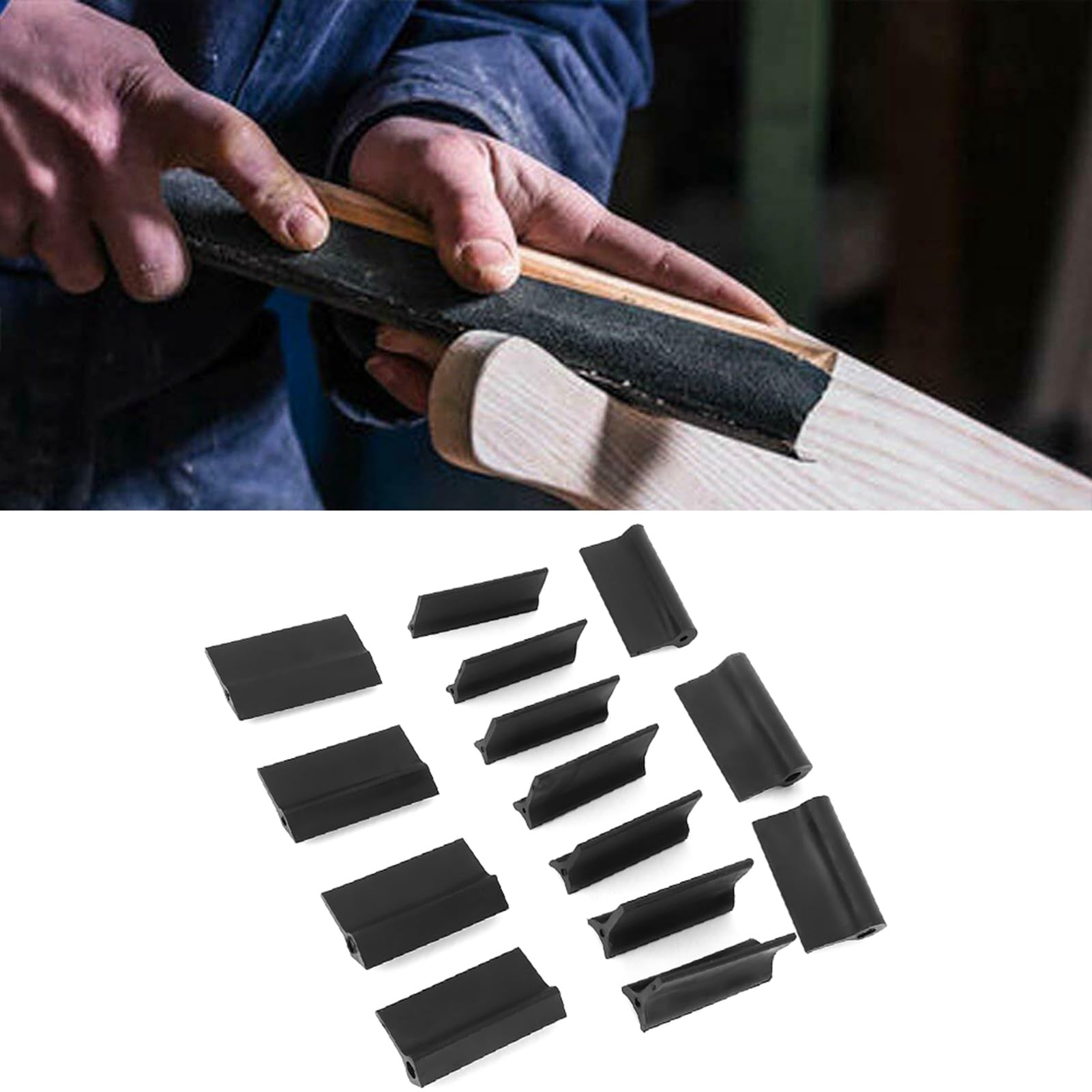 14Pcs Sanding Block Double Ended Contour Sanding Grip Set Flexible Contour Polishing Pad Woodworking Tools