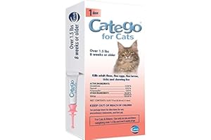 Catego for Cats Flea and Tick Treatment & Prevention (Over 1.5 lbs) 1-Month Supply