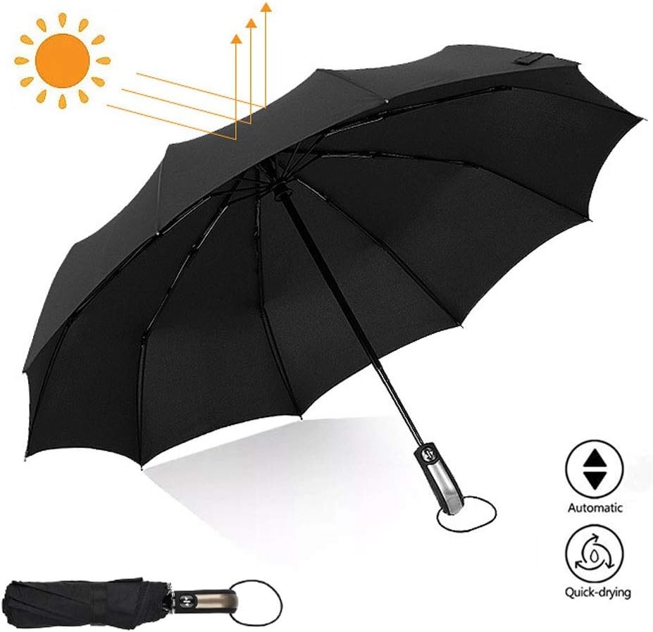 LLF Folding Umbrella, Windproof Compact Lightweight Travel Umbrella