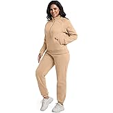 ANOTWENER Women's Sweatsuits Jogging Suits 2 Piece Outfit Tracksuit Half Zip Lounge Sets with Pockets