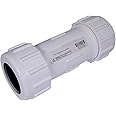 Midline Valve PVC Compression Coupling Pipe Fitting 1'' White Plastic (582DD100)