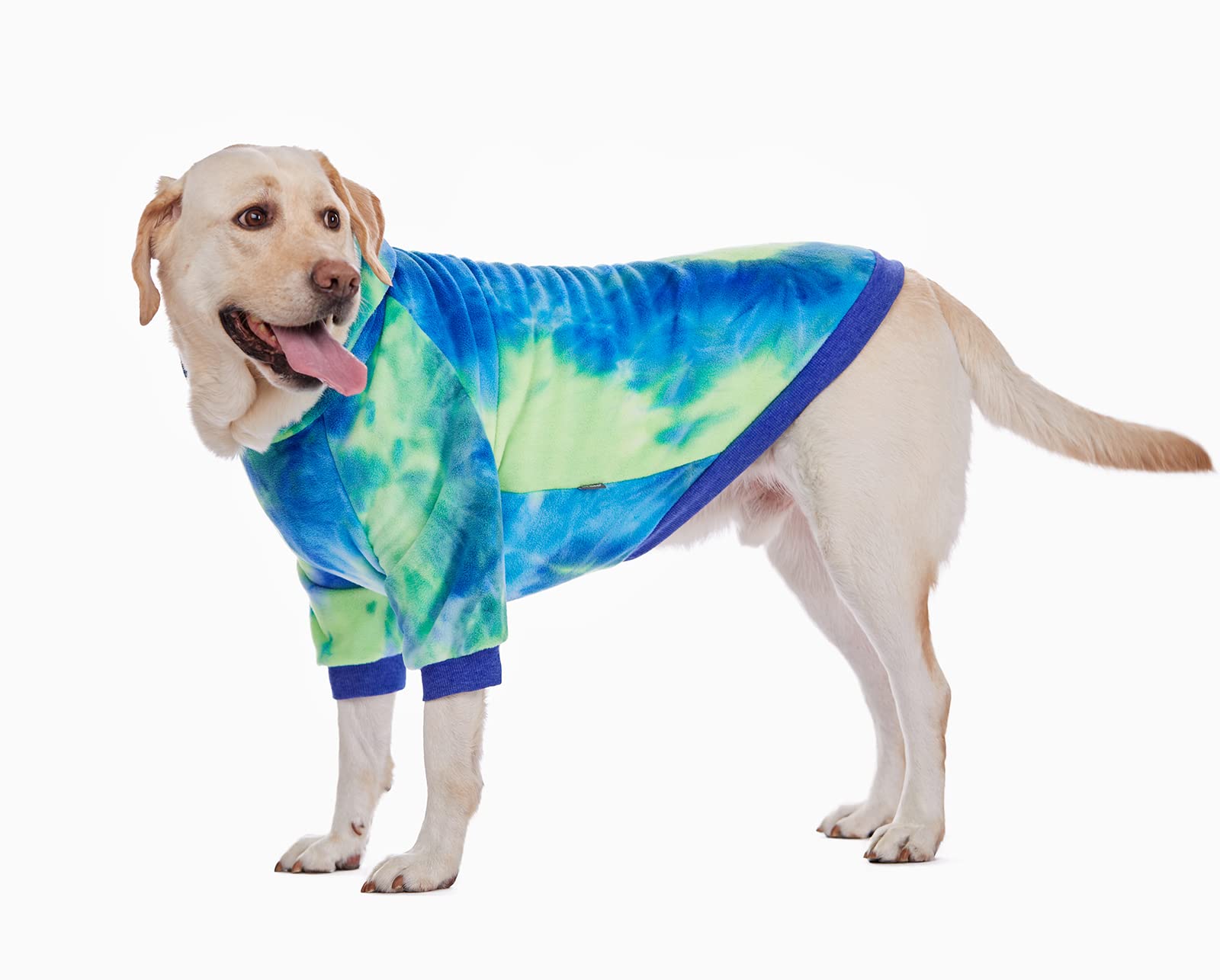 BT Bear Dog Hoodies, Tie-dyed Fashions Large Dogs Fleece Hoodies Pet Sweatshirt Coat Dog Warm Outfits Clothes (8XL, Blue)