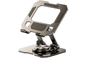 Laptop Stand Adjustable 360 Swiveling Tablets Holder with Reinforced Steel Construction Extra Thick Platform Foldable Thicken
