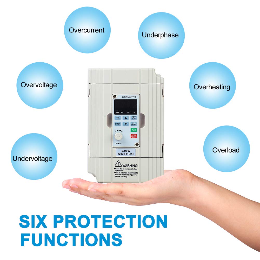 Mua LAPOND Single Phase to 3 Phase Converter, 1.5KW 2HP VFD 220V 7A ...