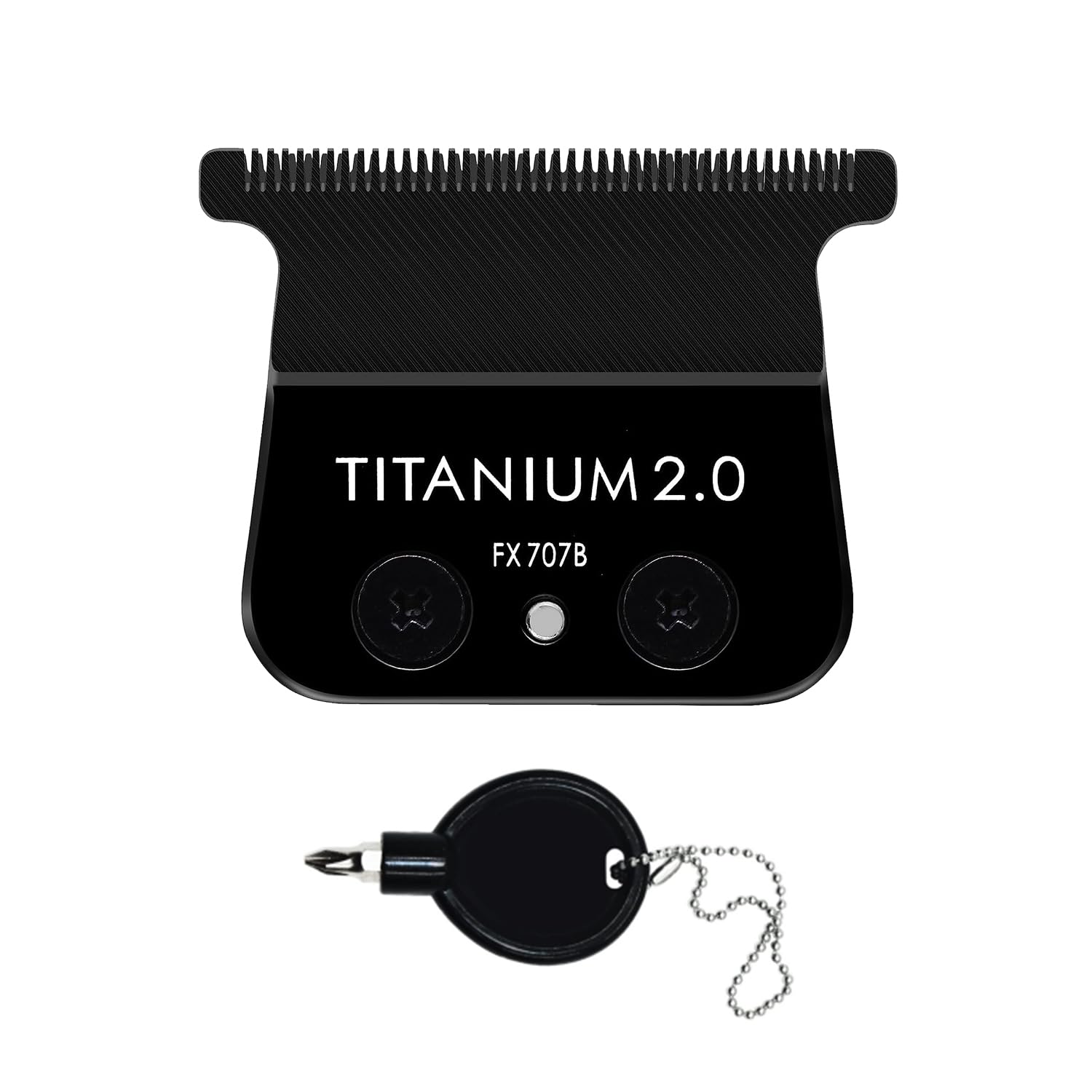 FX707B DLC Replacement Blades Compatible with BaBylissPRO FX787 & FX726 Barberology Trimmer Blades (Black 1 Pack)