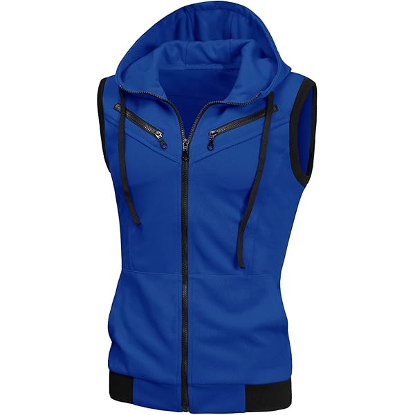 Amazon.com: SAMST Hoodie Tank Top Men's Sleeveless Slim Fit