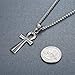 Stainless Steel Coptic Ankh Cross Religious Pendant Necklace, Unisex, 24