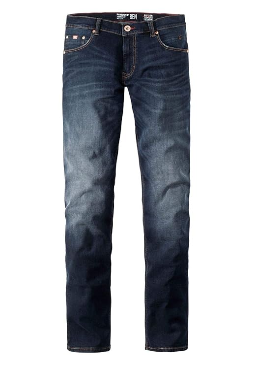 Paddocks`s Herren Jeans Motion & Comfort Ben - Tapered Fit - Blau - Special Blue Rinse Uded Moustache