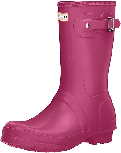 short pink rain boots