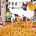 Halloween Party Decorations for Kids - Halloween Party Supplies Set - 91 Pieces(Serves 16) Includes Happy Halloween Banners Witch Balloons Tablecloth Plates Napkins Cups Straws