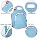 Neoprene Lunch Tote Bags with Pockets Thick Insulated Thermal Lunch Cooler Tote Blue Lunch Bags Waterproof Outdoor Travel Picnic Lunch Handbags Tote with Zipper