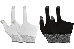 BESPORTBLE 2 Pairs Gaming Finger Gloves - Touchscreen Sleeves for Mobile Gaming, Esports & Free Fire - Breathable Nylon & Graphene for Sweaty Hands, Pro Gamer Gloves