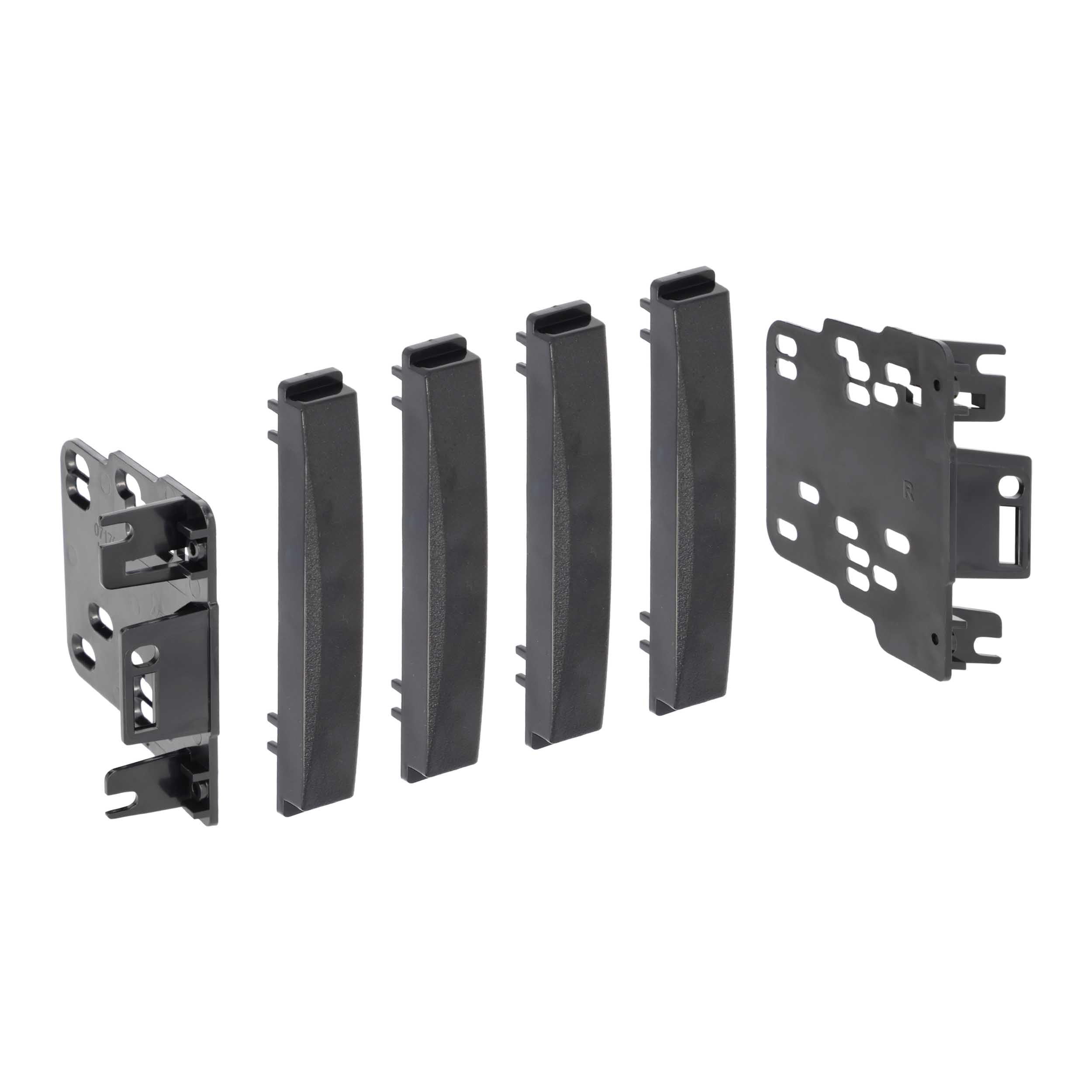 Metra Electronics 95-6511 Kit de tablero de instalación de radio de doble DIN para vehículos Chrysler seleccionados de 2007 en adelante, color negro