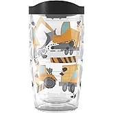 Tervis Construction Kids Made in USA Double Walled Insulated Tumbler Travel Cup Keeps Drinks Cold & Hot, 10oz Wavy, Classic