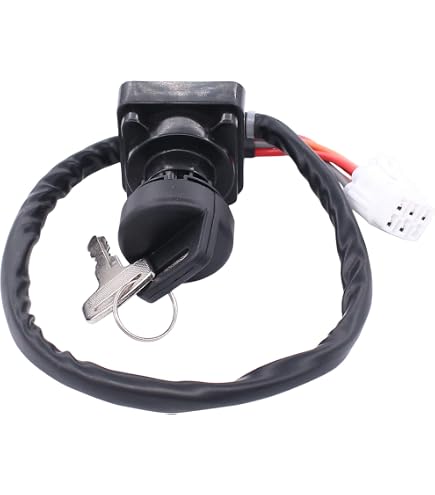 AHL Clé de Contact de Serrure D'allumage, Clé de Contacteur D'allumage Accessoires moto 37110-38F19 Compatible avec Suzuki LTA750 LTF400