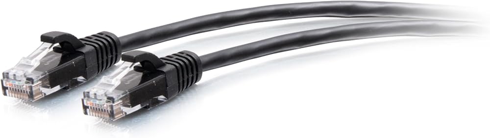 C2G 0.9M CAT6A Slim Ethernet Cable, 10Gbps, 500MHz, Black