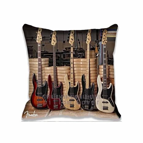 Fender Guitar Bass Unique Throw Pillow Covers Print Fantasy