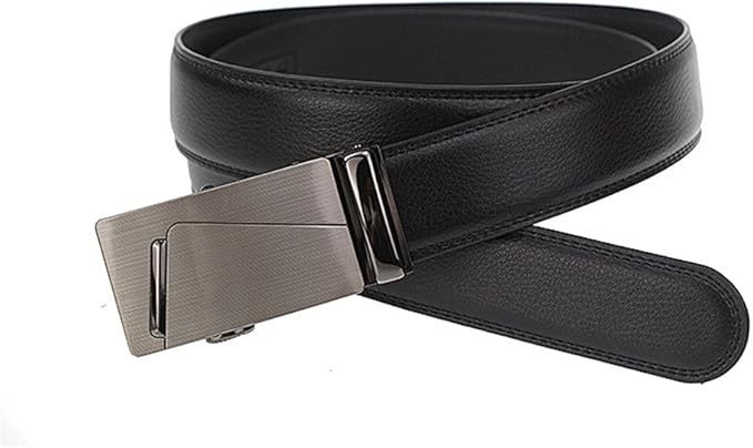 Amazon メンズ ベルト オートロックバックル 自動ロック レザー カジュアル ビジネス 使いやすい ブラック １３０ｃｍ ベルト 通販