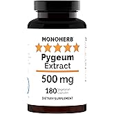 MONOHERB Pygeum Extract 500 mg - 180 Capsules