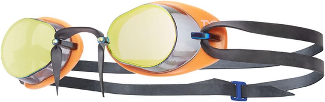 TYR Unisex Adult Mirrored Swedish Style Goggle - Rainbow/Fl. Orange/Black, Medium - Image 4
