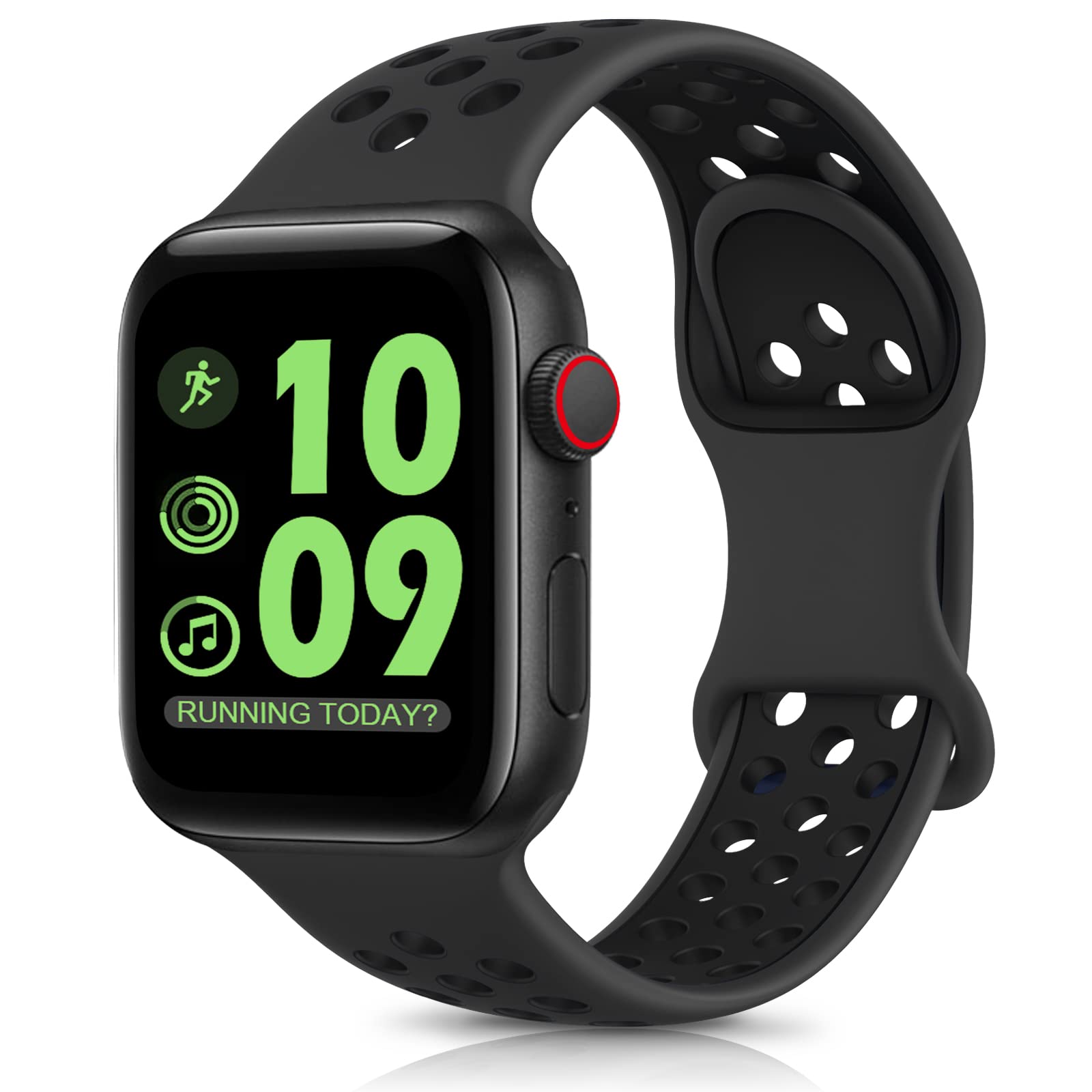 DigiHero Sport Straps Compatible with Apple Watch Straps 44mm 46mm 42mm 40mm 45mm 41mm 38mm 49mm Women Men, Breathable Soft Silicone for iWatch Series 11 10 9 8 7 6 5 4, Ultra SE 3 2 1