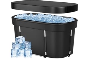 ANNUALRING Ice Bath Tub,Upgrade XXL 129 Gal Large Cold Plunge Tub for Athletes,Multiple Layered Portable Outdoor Ice Plunge Tub with Cover,Suitable for Gym, Home Outdoor and Cold Water Therapy Training