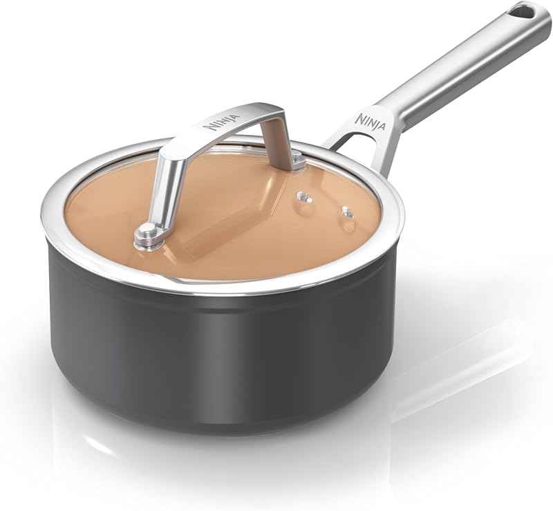 Ninja Extended Life Ceramic 16cm Saucepan with Lid Induction Safe