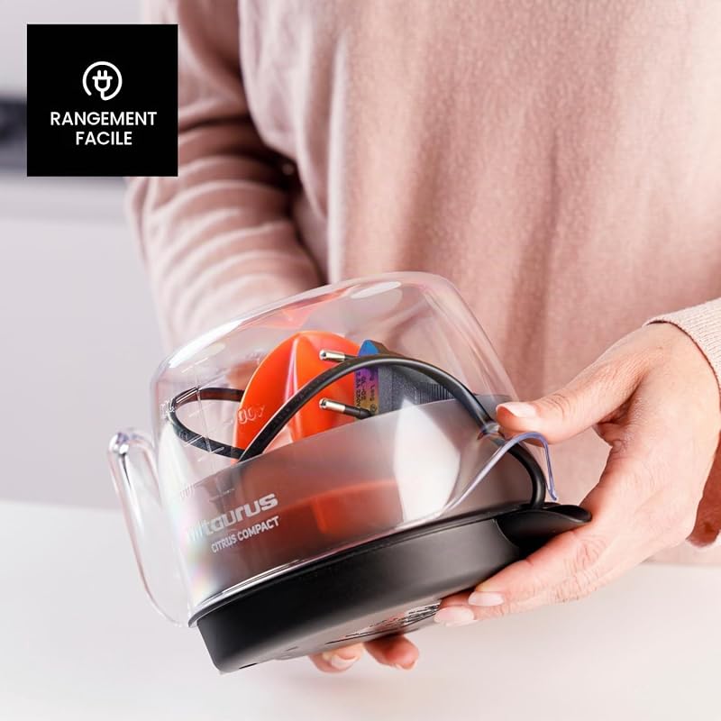 - Citrus Compact presse-agrumes, 800 ml, Double rotation, Sans BPA