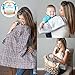 Kids N’ Such Baby Nursing Cover for Breastfeeding with Sewn-in Burp Cloth & Matching Pouch, Herringbone