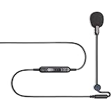 SaharaGaming Attachable Noise-Cancelling Microphone with Mute Switch Compatible with Mac, Windows PC, Playstation 4, and More