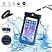 GoStellar Universal Waterproof Dry Bag Case (Floatable) for Smartphone Devices - Armband + Headphone Jack + Lanyard (Neck Strap) - Protects from Water/Snow/Dust/Dirt