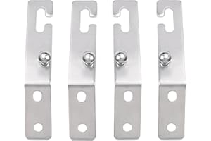VANKEY Stainless Steel Grill Side Shelves Bracket for Kamado Joe Classic Series, Heavy Duty Bracket & Support, Shelves Brackets for Kamado Joe Grill Set of 4(No Nut Spacer)