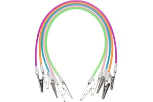 ASUNFO 5 Pcs Dental Bib Clips Silicone Dentist Bib Holder Clip with Colorful Silicone Lanyard and Stainless Steel Clip for Adult Kids Baby