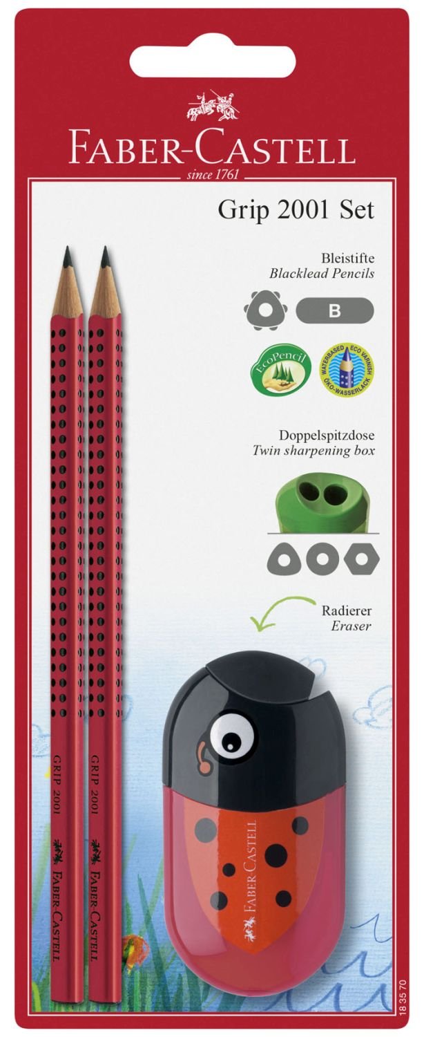 Faber Castell 183570 "Grip 2001" Pencil-Set (Pack of 3)