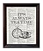 It's Always Tea Time - Alice in Wonderland Mad Hatter - Printed on Upcycled Vintage Dictionary Paper - 8
